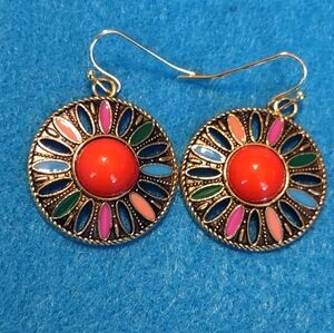 Autumn Color Hook Earrings